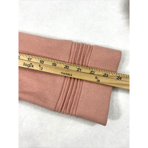 Vintage Coffee Shop Coat Womens Medium Pink Wool Blend Removable Faux Fur Collar - Picture 13 of 16